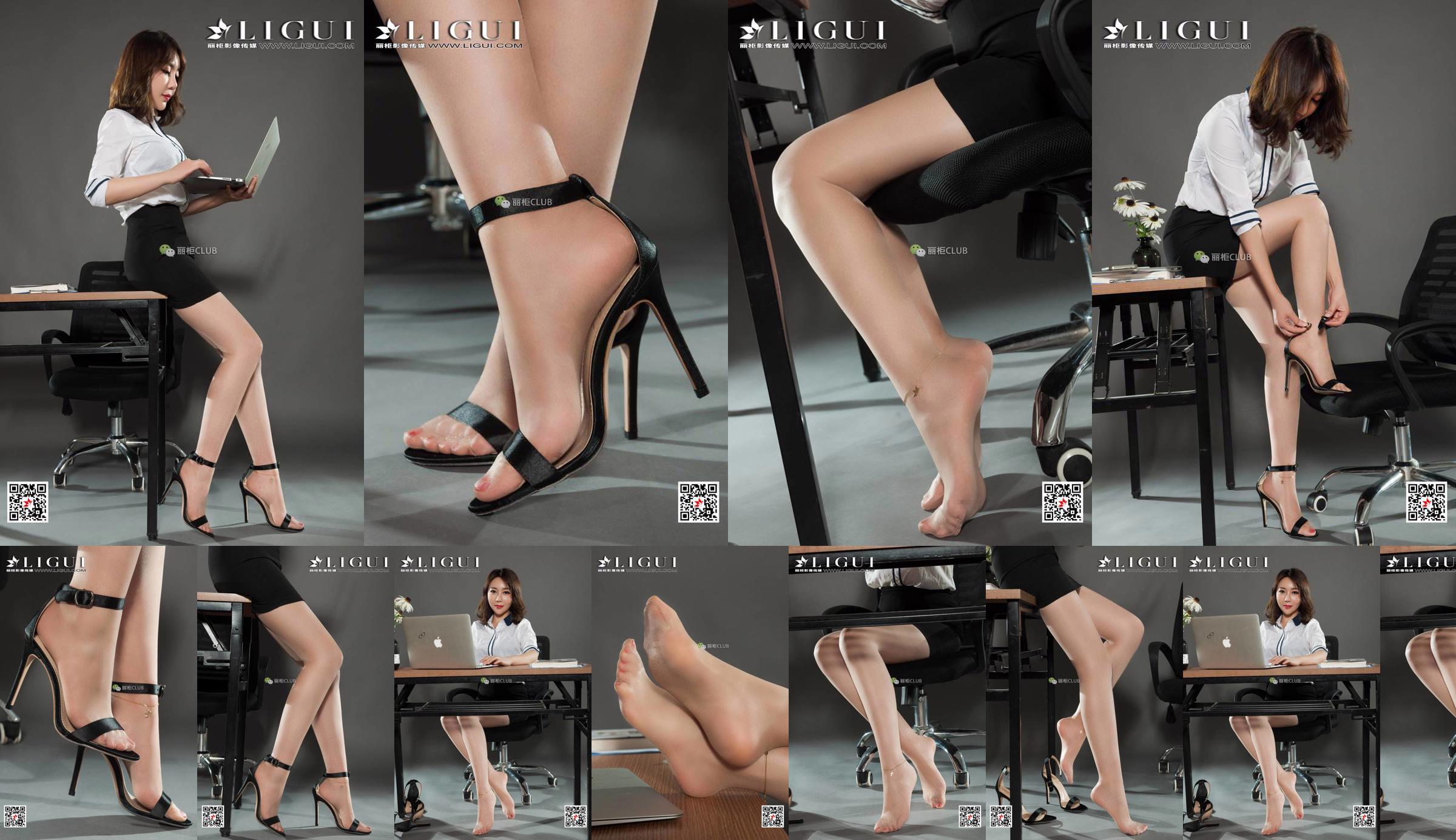 นางแบบขา Li Mengying "High Heels and Beautiful Feet" [LIGUI] Internet Beauty No.608061 หน้า 1