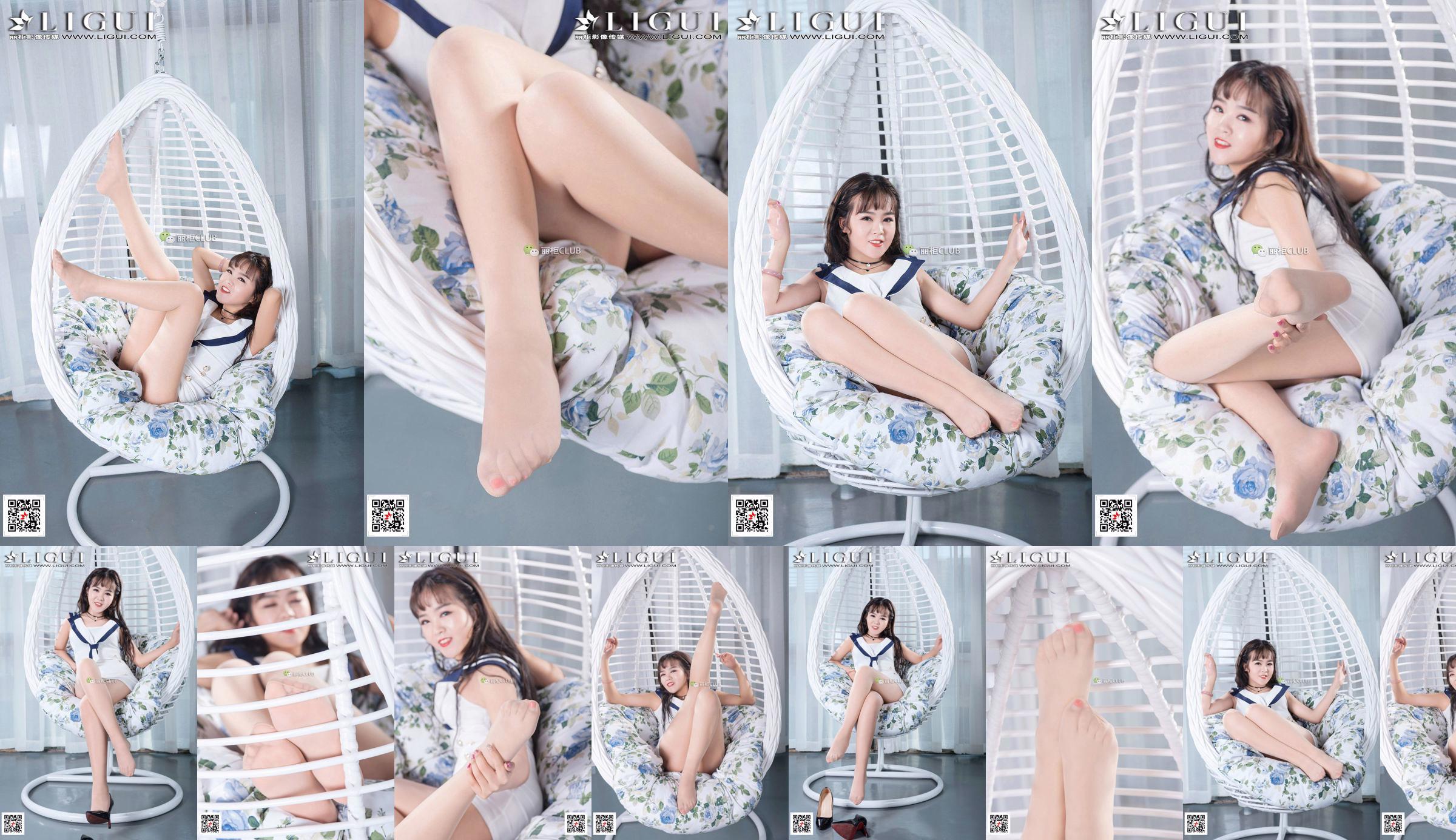 모델 Liu Yue "부드러운 발과 아름다운 다리의 요람 의자"[丽 柜 Ligui] No.9282f1 페이지 1