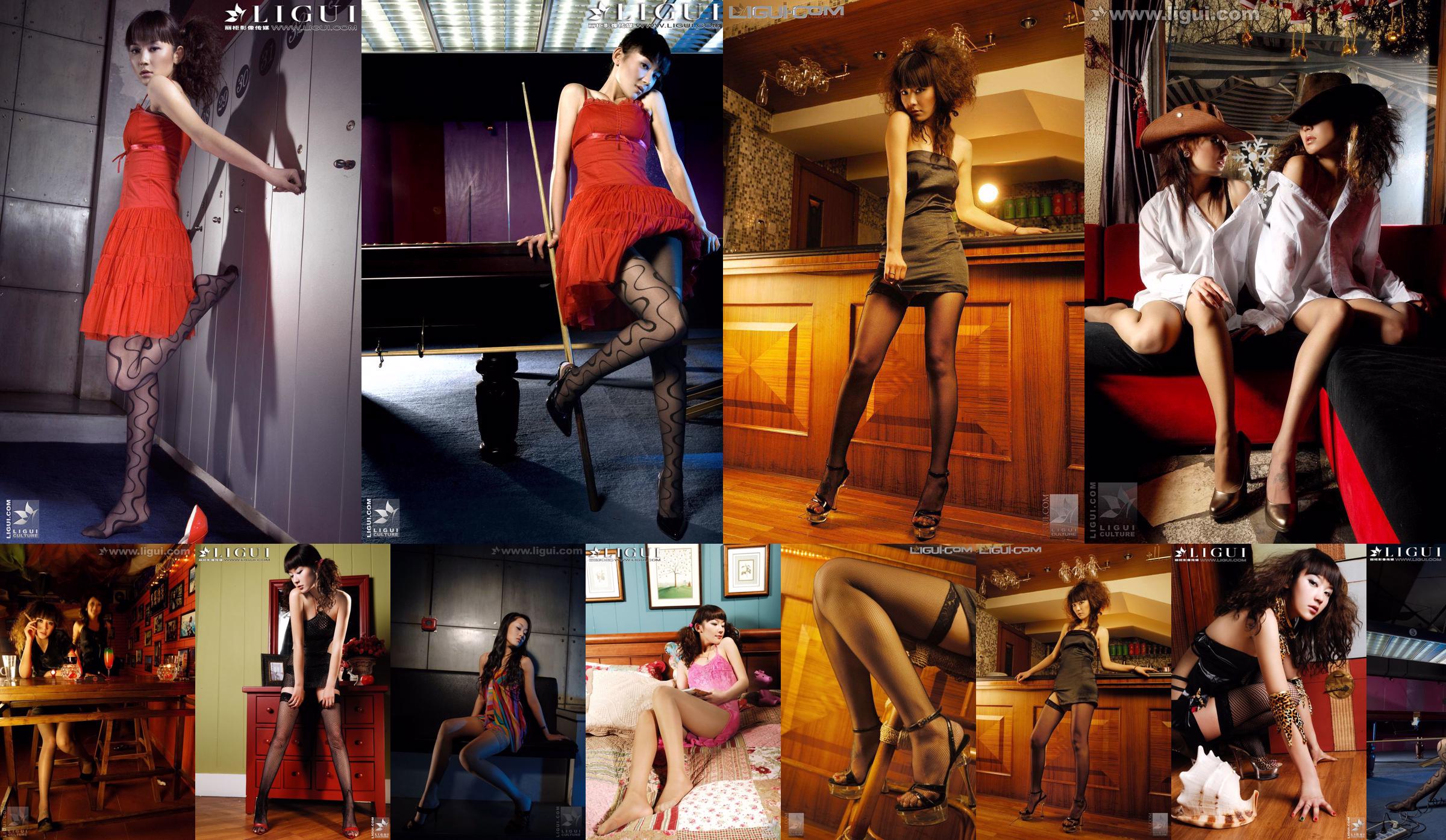 모델 Mi Huimei "레이스 잠옷을 입은 소녀"[Ligui LiGui] 아름다운 다리와 발 사진 No.fa0636 페이지 1