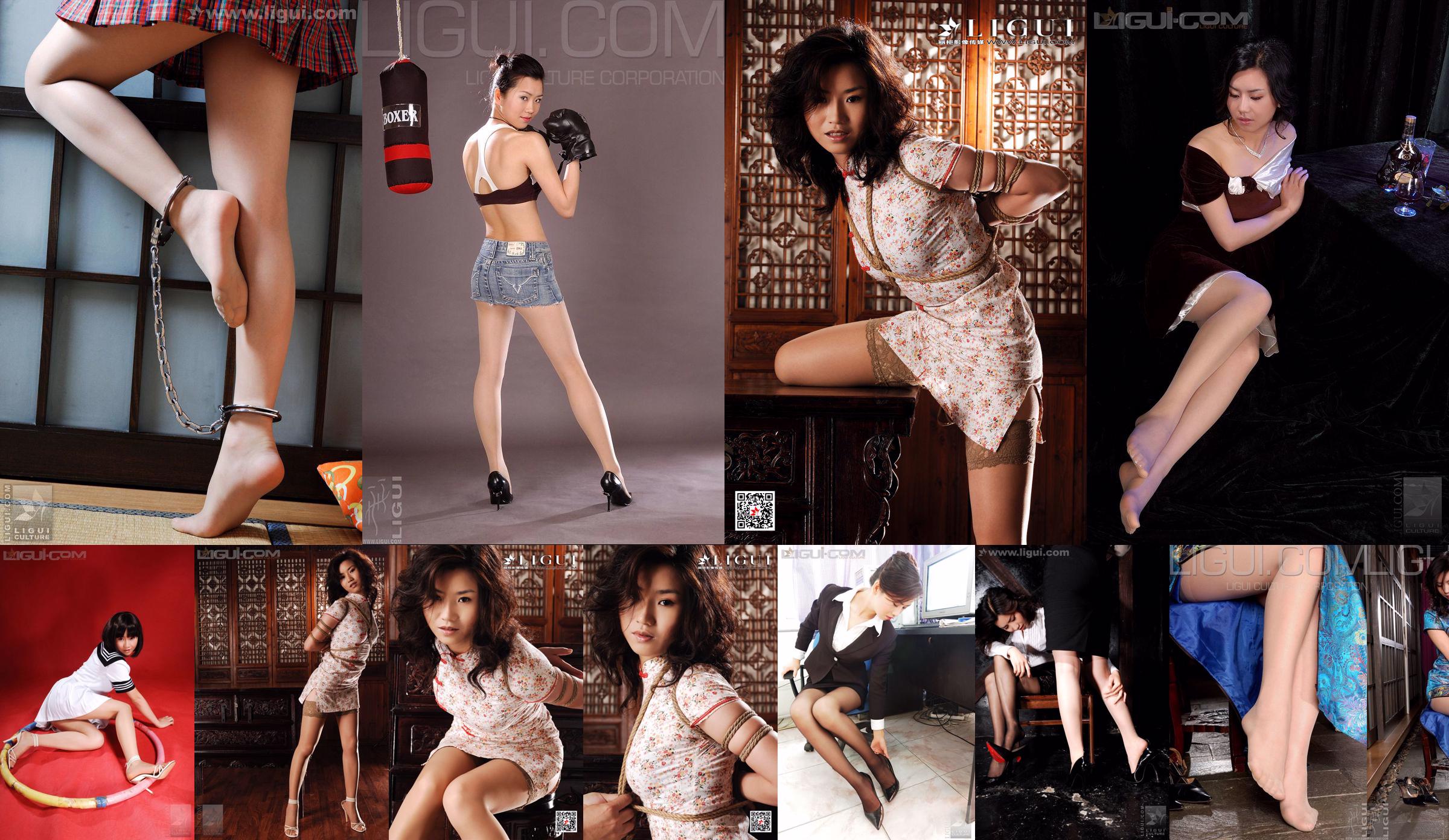 นางแบบ Youmei "The Temptation of Alternative Cheongsam Beautiful Silk Unstoppable" [丽柜美束 LiGui] Silk Foot Photo Picture No.d9853a หน้า 1