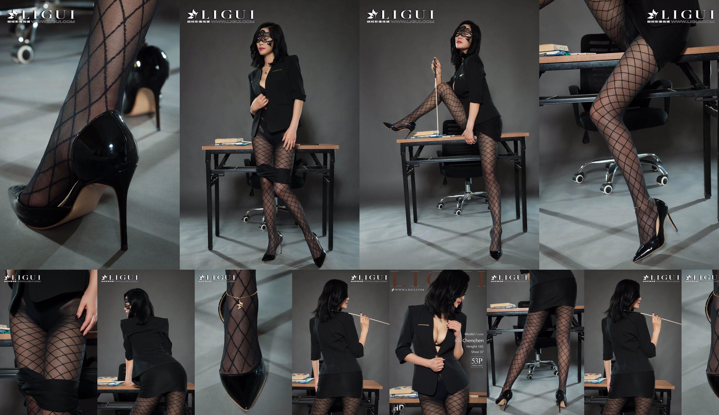 Modelo de perna Chen Chen "Black Silk Milf" [Ligui Liguil] Internet Beauty No.54af77 Página 26