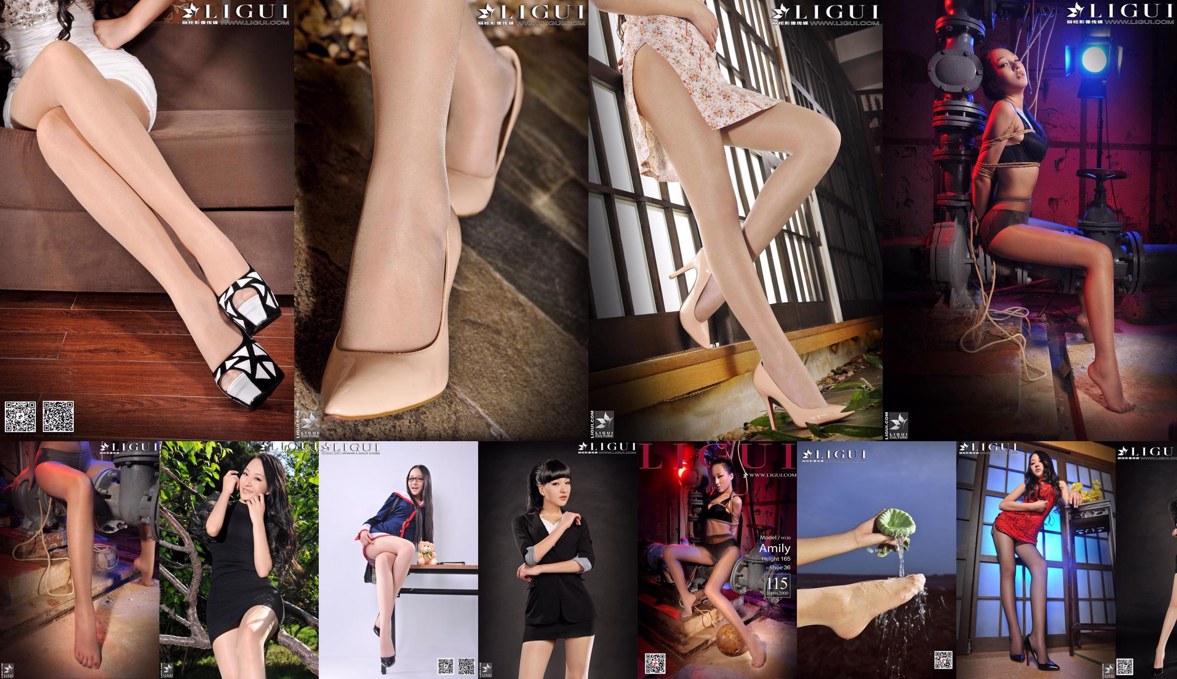 모델 Amily "고기 스타킹, 하이힐, 아름다운 발과 로프 아트"전집 [丽 柜 美 ​​束 LiGui] 아름다운 다리와 부드러운 발 No.cf2b23 페이지 57