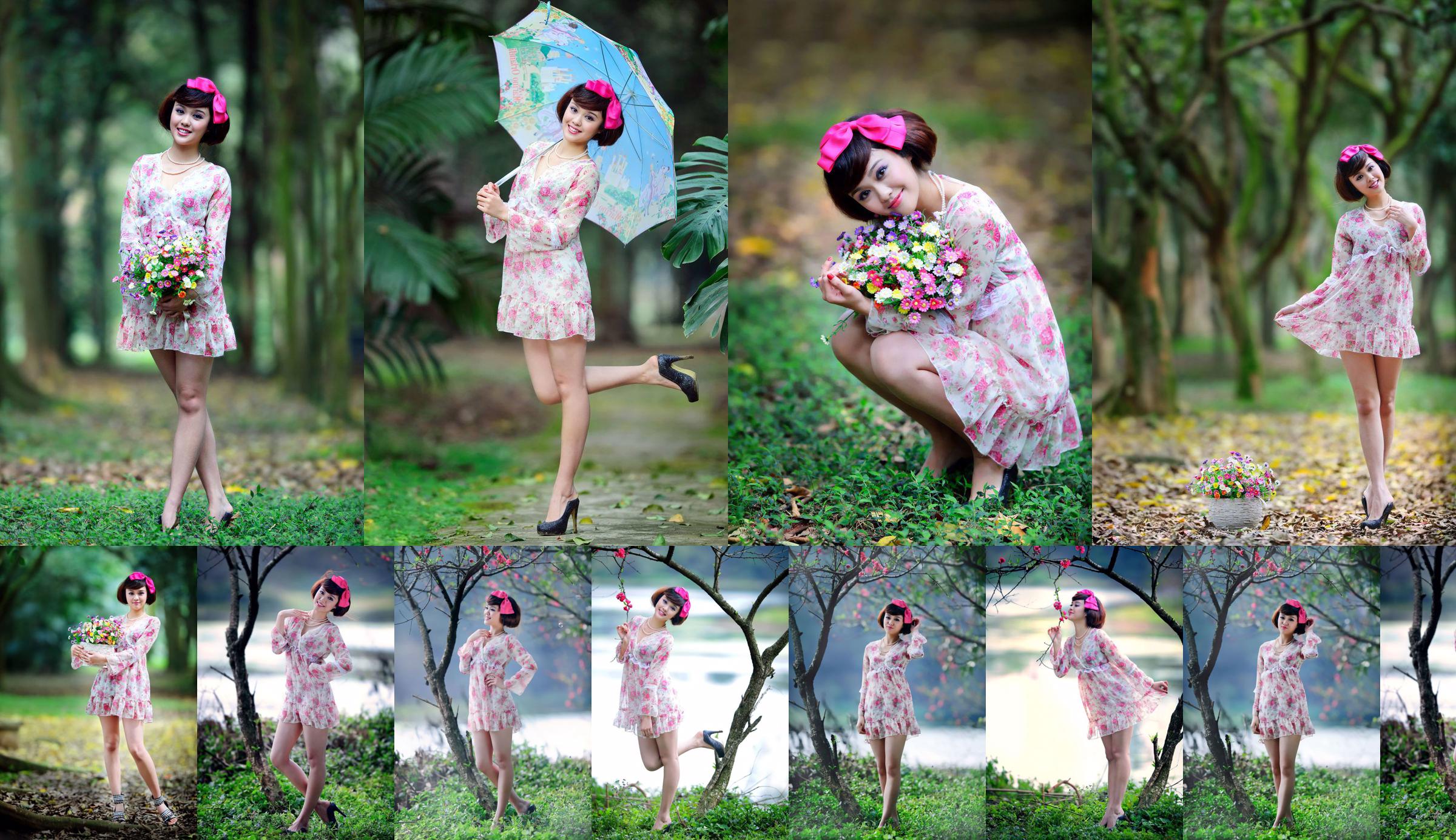台湾の女の子YinZhi「美しいカラードレスの外での撮影」 No.469d26 ページ7