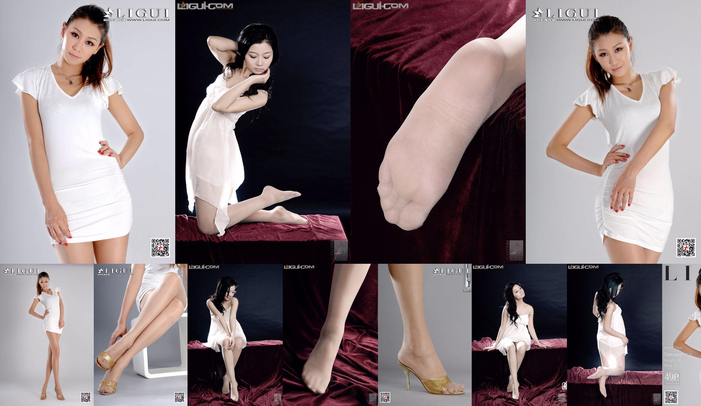 Model Qianqian "Kaltes und schönes Mädchen" [丽 柜 LiGui] Seidenfuß Foto Bild No.5e497b Seite 3