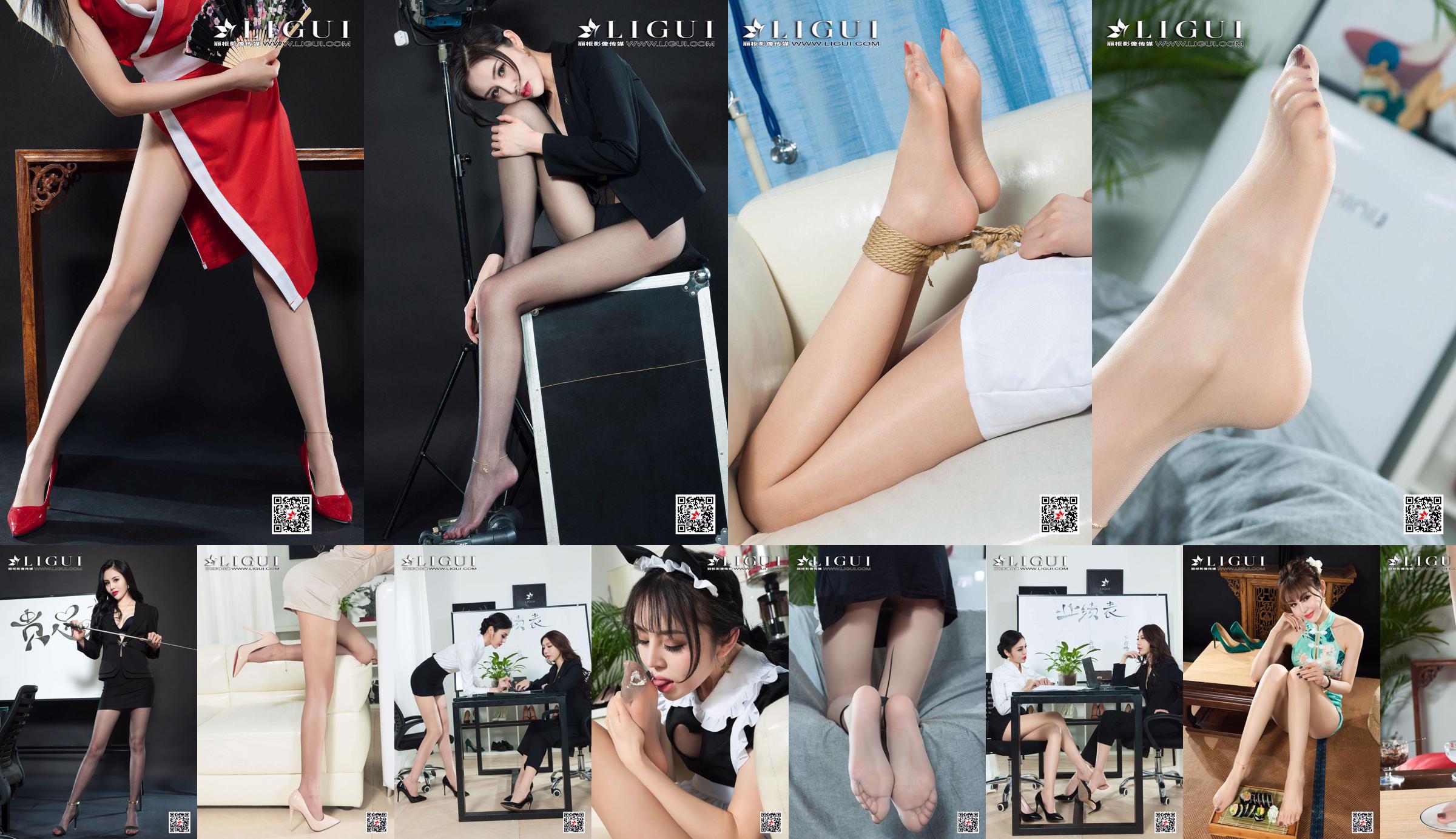 Model nogi Lianger "Black Silk OL" [丽 柜 Ligui] Internetowe piękno No.f27698 Strona 46