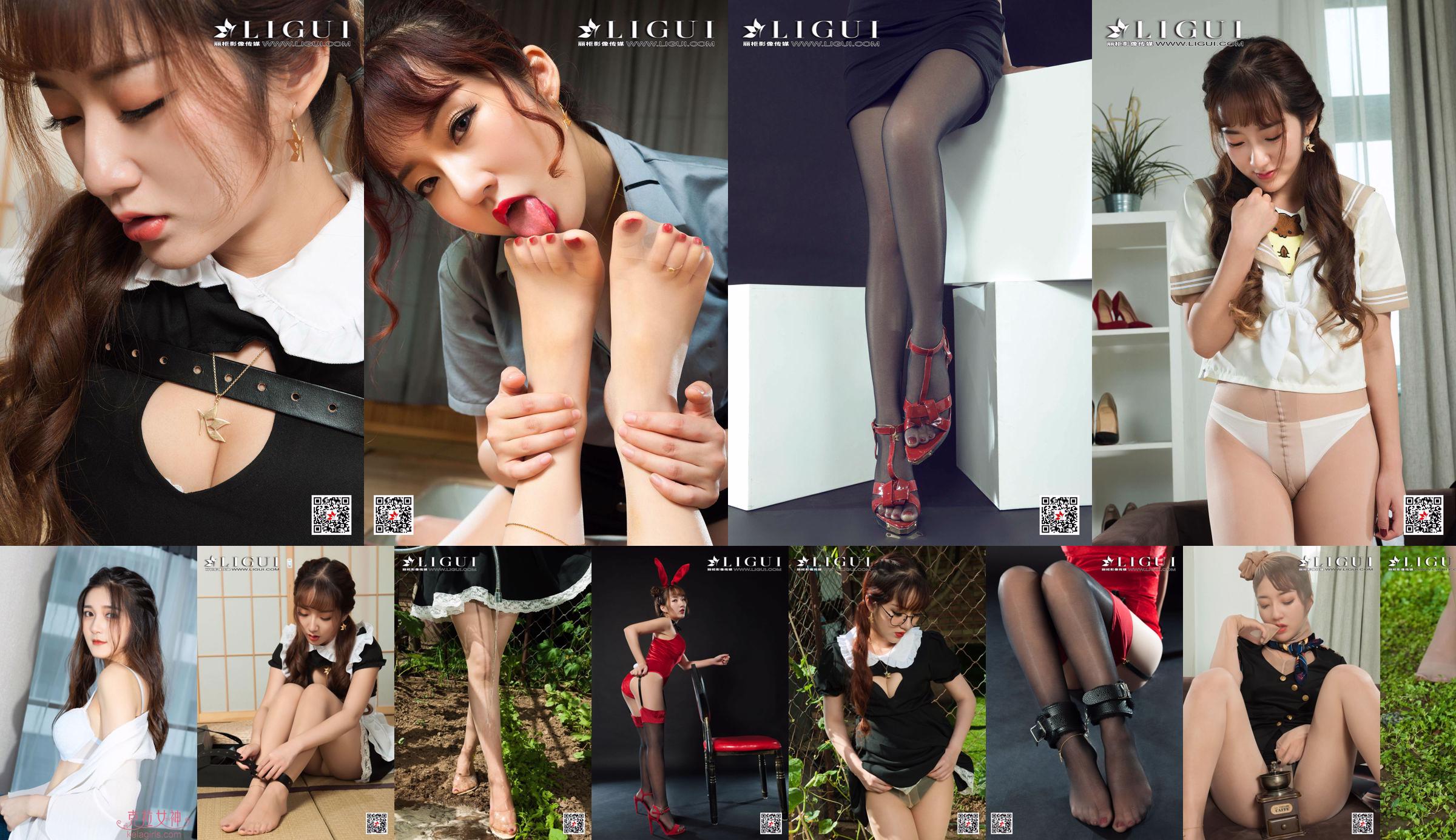 [丽 柜 Ligui] Model Xixi & Tingting "The Temptation of Uniform Silky Foot" No.0a7573 Pagina 6