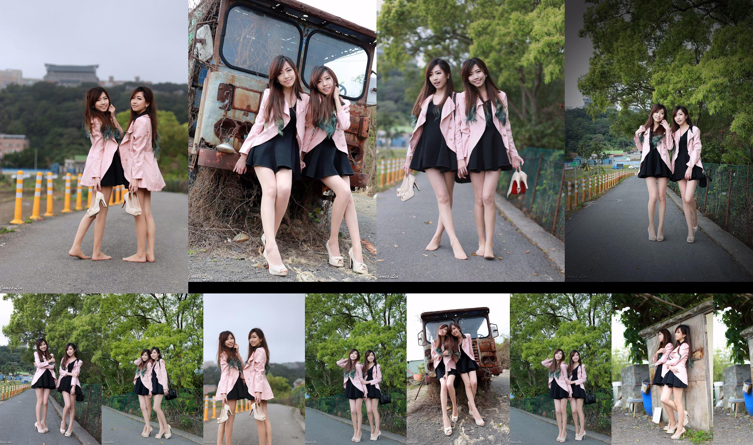 Hai chị em sinh đôi Đài Loan cực kỳ trong sáng và ngọt ngào Chụp ảnh ngoài trời tươi No.88d873 Trang 1