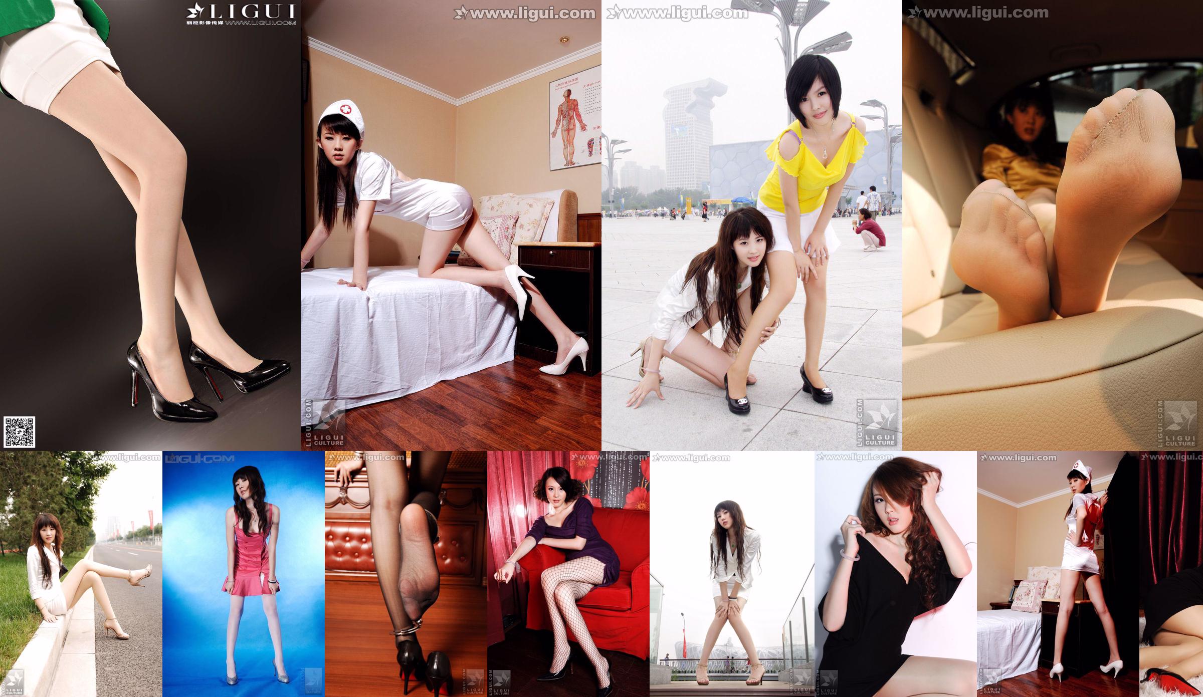 Model Feifei "Leather Queen Silky Foot" [丽 柜 LiGui] Mooie benen en Jade Foot Photo Picture No.354b0b Pagina 27