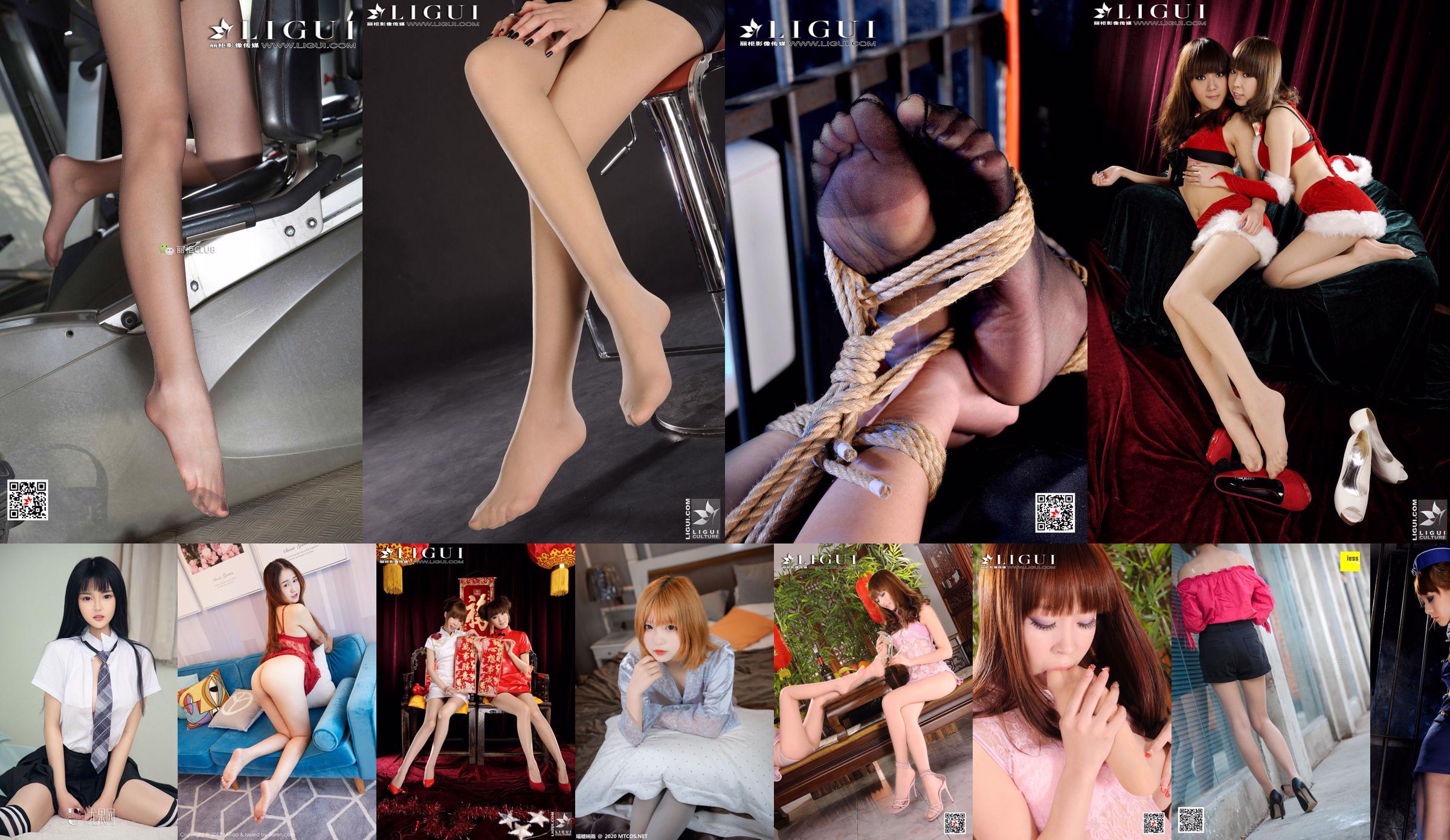 [丽柜美束LiGui] Model Momoko "Stewardess Bundled with Rope Art Silky Foot" Top and Bottom Collection Beautiful Legs and Jade Foot No.b8d770 Page 42